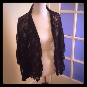 Free people black lace kimono